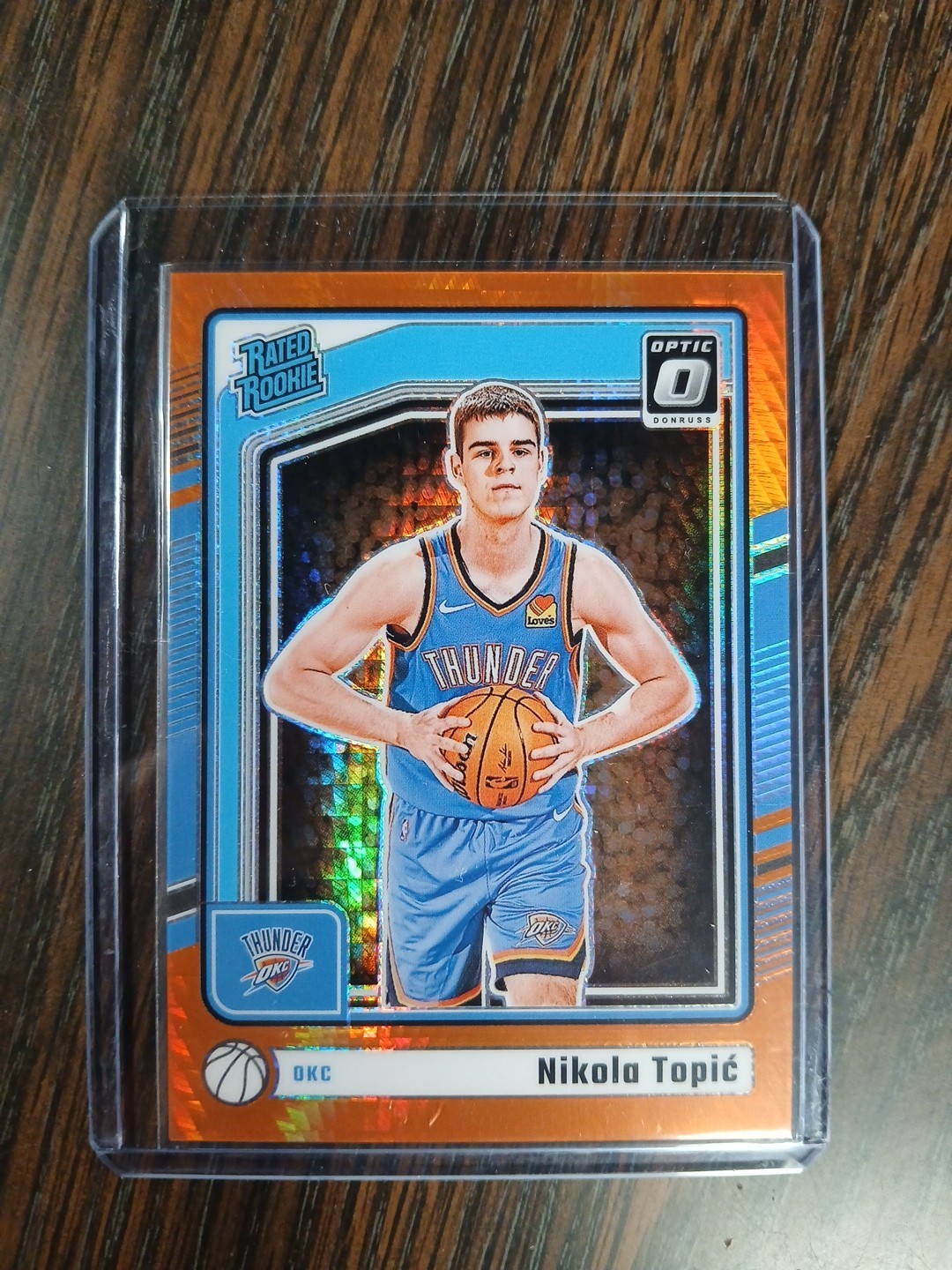 2024-25 Donruss Optic Nikola Topić Rated Rookie #278 Hyper Orange Prizm 115/299