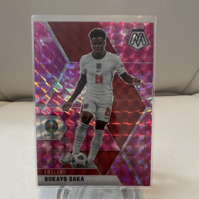 2021 Panini Mosaic UEFA Euro 2020 - Bukayo Saka #106 Pink Camo Mosaic Prizm