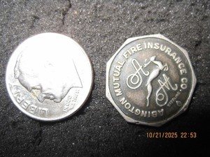 ABINGTON MUTUAL FIRE INSURANCE  ABINGTON MA Sterling Silver Golf Ball Marker