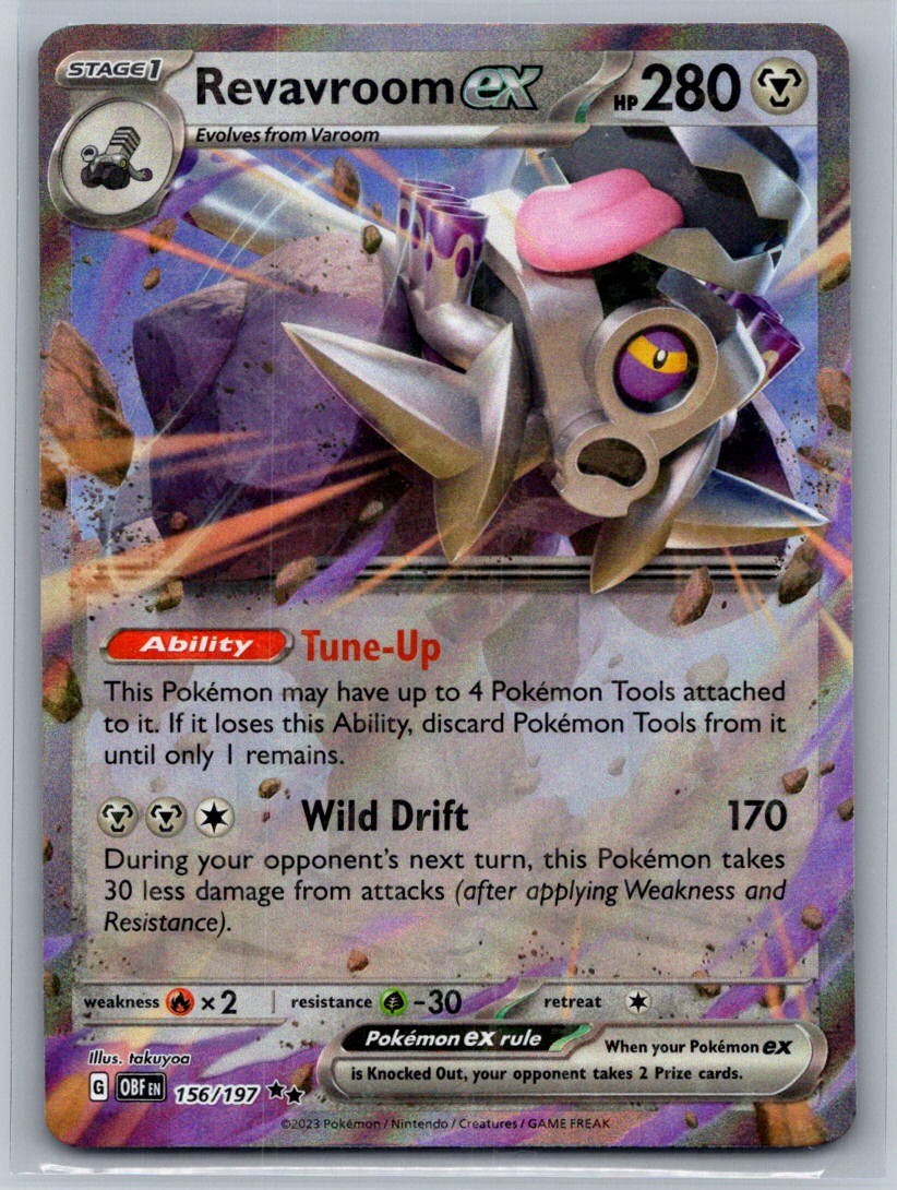 Revavroom ex Holo Double Rare SV03: Obsidian Flames 156/197 NM