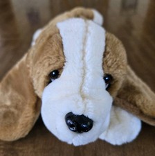 FAO Schwarz Bo Hound Dog 10    Plush Stuffed Animal Basset Hound Rare Clean