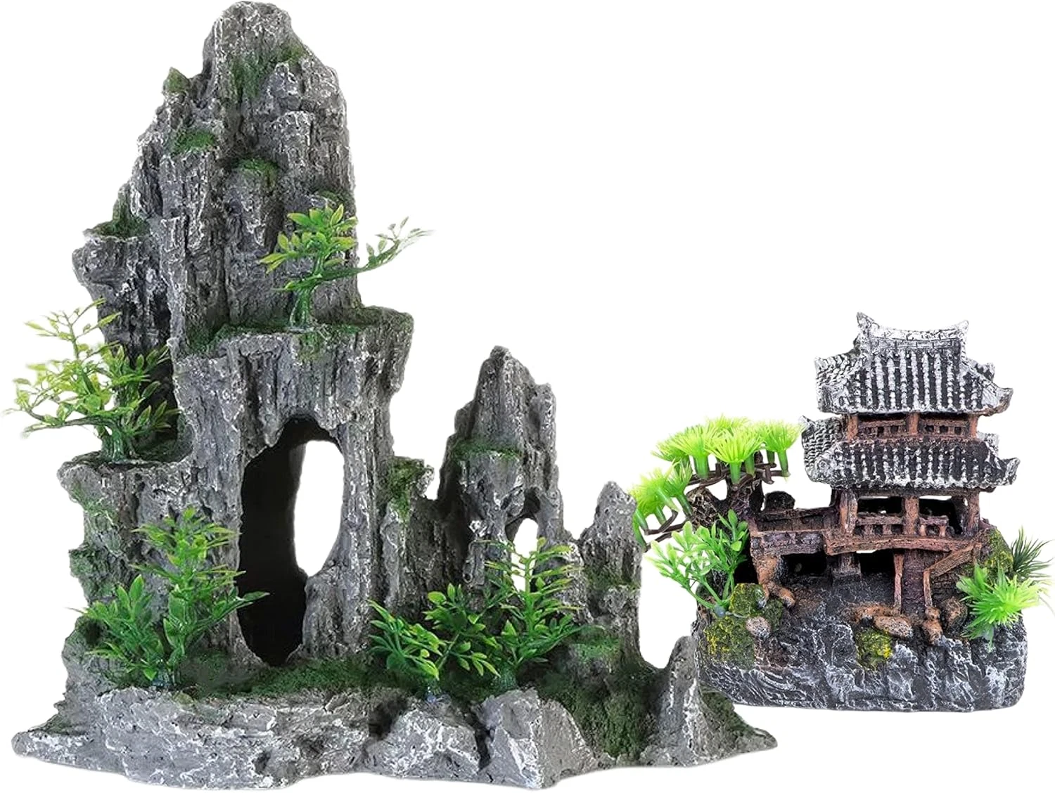 Extra Large Aquarium Decorations Kit - “Ancient Temple in the Mountain”, Japanes
Opens in a new wind