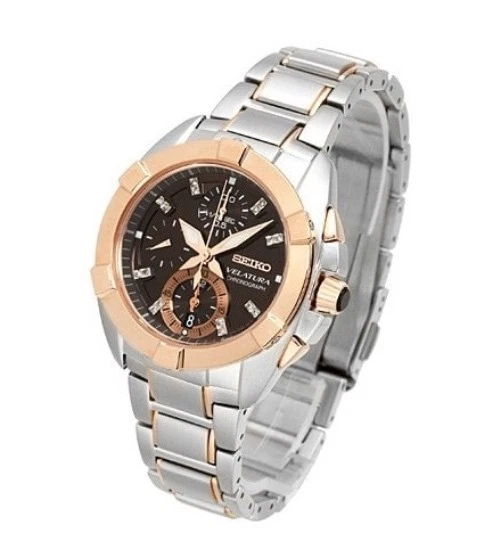Reloj cronógrafo de cuarzo para mujer Seiko Velatura SNDZ20P2 Foto 2 de 4