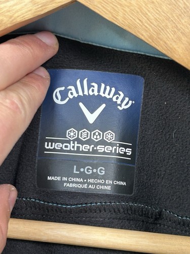 Callaway Jacket Mens Large Blue Black Ports Coat Golf Weather Series Soft Shell - Picture 13 of 21