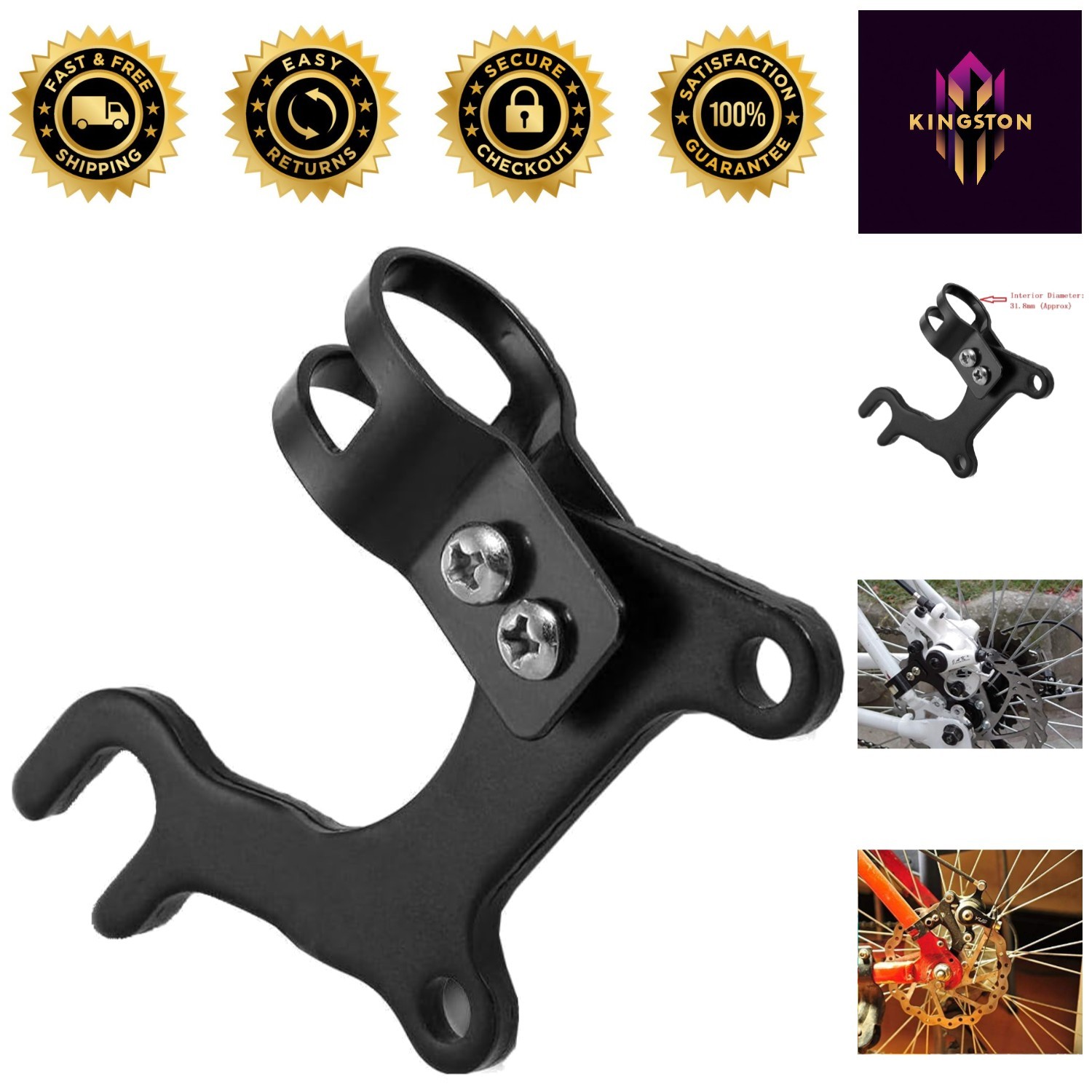 MTB Disc Brake Bracket Converter, Adjustable 20/32mm Holder for Enhanced Safety