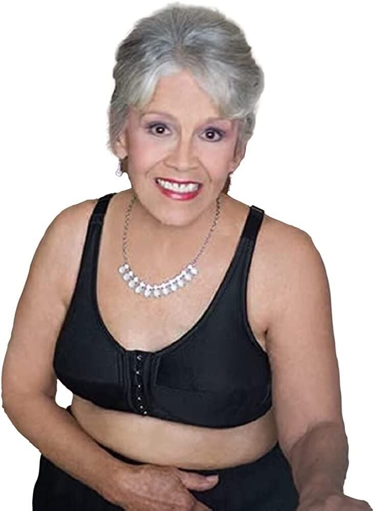 Mastectomy Bra The Rose Contour T-Back Size 42A Black