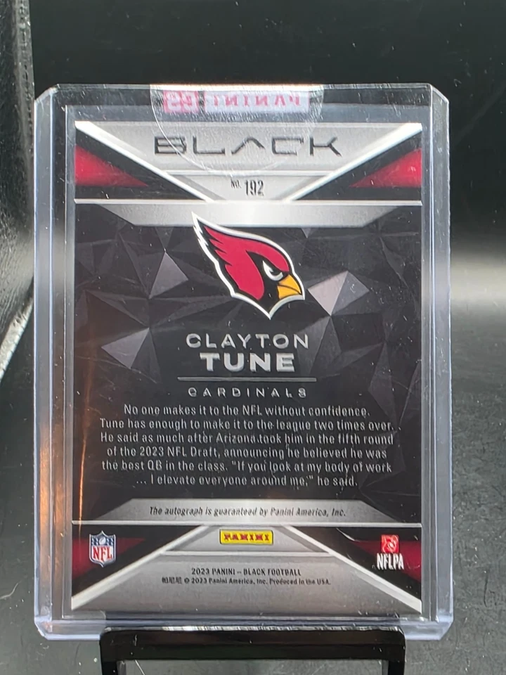 2023 PANINI BLACK CLAYTON TUNE RC 21/50 REDEMPTION SEALED #192 - Image 2 of 2