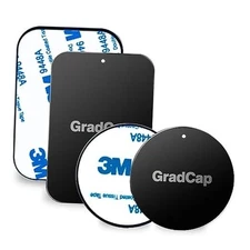 Metal Plate for Magnetic Phone Mount - 4 Packs Universal Ultra Thin Black 