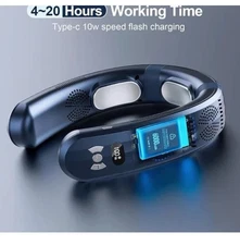 Personal Air Conditioner 6000mAh Neck Fan Rechargeable 3-Speed Portable Neck Fan