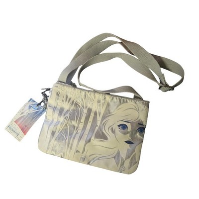 Kipling Frozen 2 Silber Schultertasche Kinder Reißverschluss Anhänger Neu mit Etikett 9''x7''
