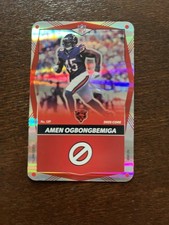 Amen Ogbongbemiga SP 2025 Uno Elite #139 Red Foil Chicago Bears 