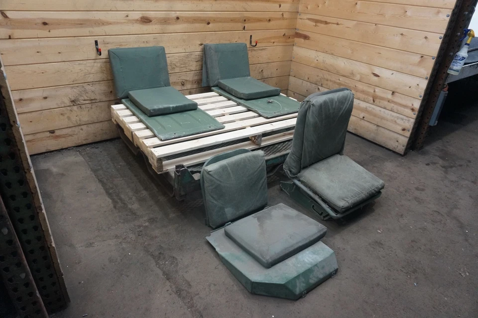 Set Front & Rear Seat Cushion Panel AM General Hummer Humvee H1 M998 1992 *Note - Image 3 of 4