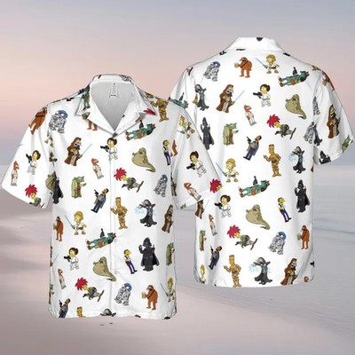 Simpsons Star Wars Hawaiian Shirt, Funny Star Wars Tropical Hawaiian Shirt