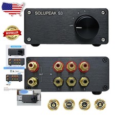Durable RCA Switch Box | 3 Stereo Sources to 1 Output |  Aluminum Build