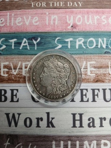 Silver 90% 1897-P  AU  Morgan Dollar coin   TP-9781