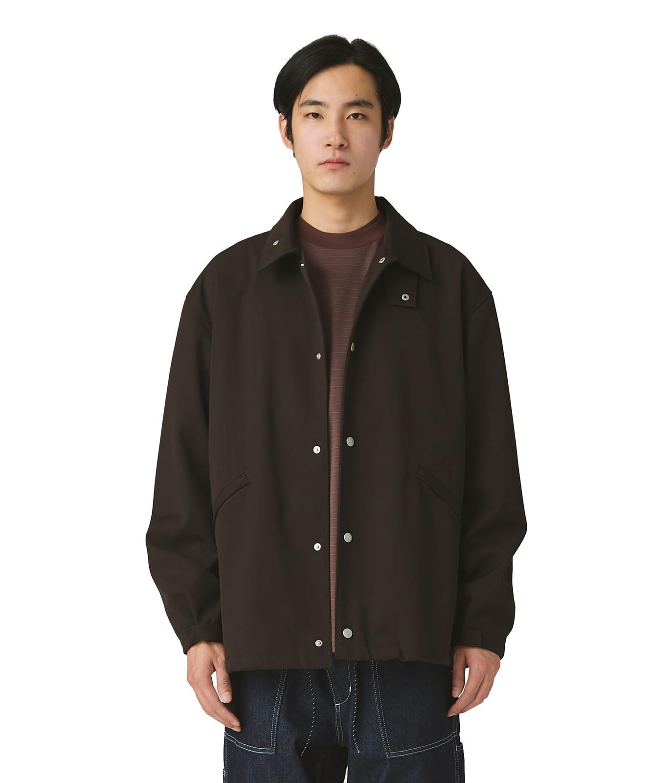 Snow Peak Hybrid Wool Coach Jacket Jk-25Au013, Outerwear, Men'S/Women'S, Dark B_