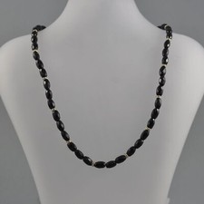 Collier schwarzer Onyx Zirkonia Kette 47,0 cm