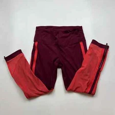 Lululemon Zip the Line Running Crop 23” MESH size 8 zipper leggings mesh