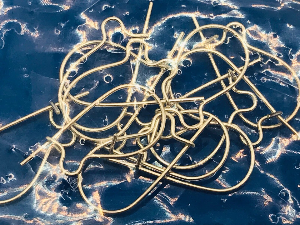 Alambres para orejas de plata de ley riñón 12 piezas Foto 2 de 2