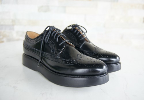 Church's Size 36 Budapester Lace-up Shoes Platform Black New Former RRP 560 € - Picture 2 of 7