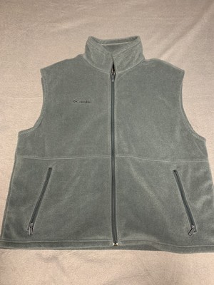 Columbia Mens Fleece Vest Green Full 