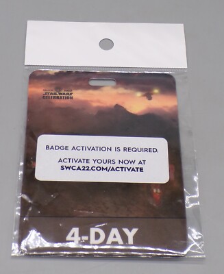 2022 Star Wars CELEBRATION Anaheim 4 DAY PASS Badge ATTENDEE Mandalorian LFL !!!