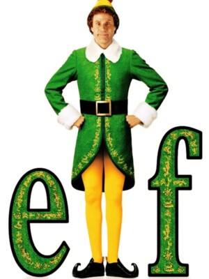 Handmade Will Ferrell Elf Buddy Green Christmas Costume Coat with Hat