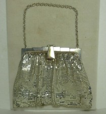 Vintage Whiting Davis Silver Mesh Purse Silver Tone U.S.A.