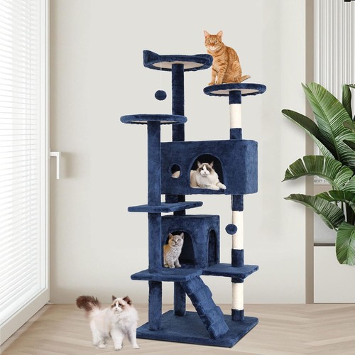 54in Multi-Level Cat Tree Tower Furniture Activity Center with Scratching Posts - Picture 30 of 56