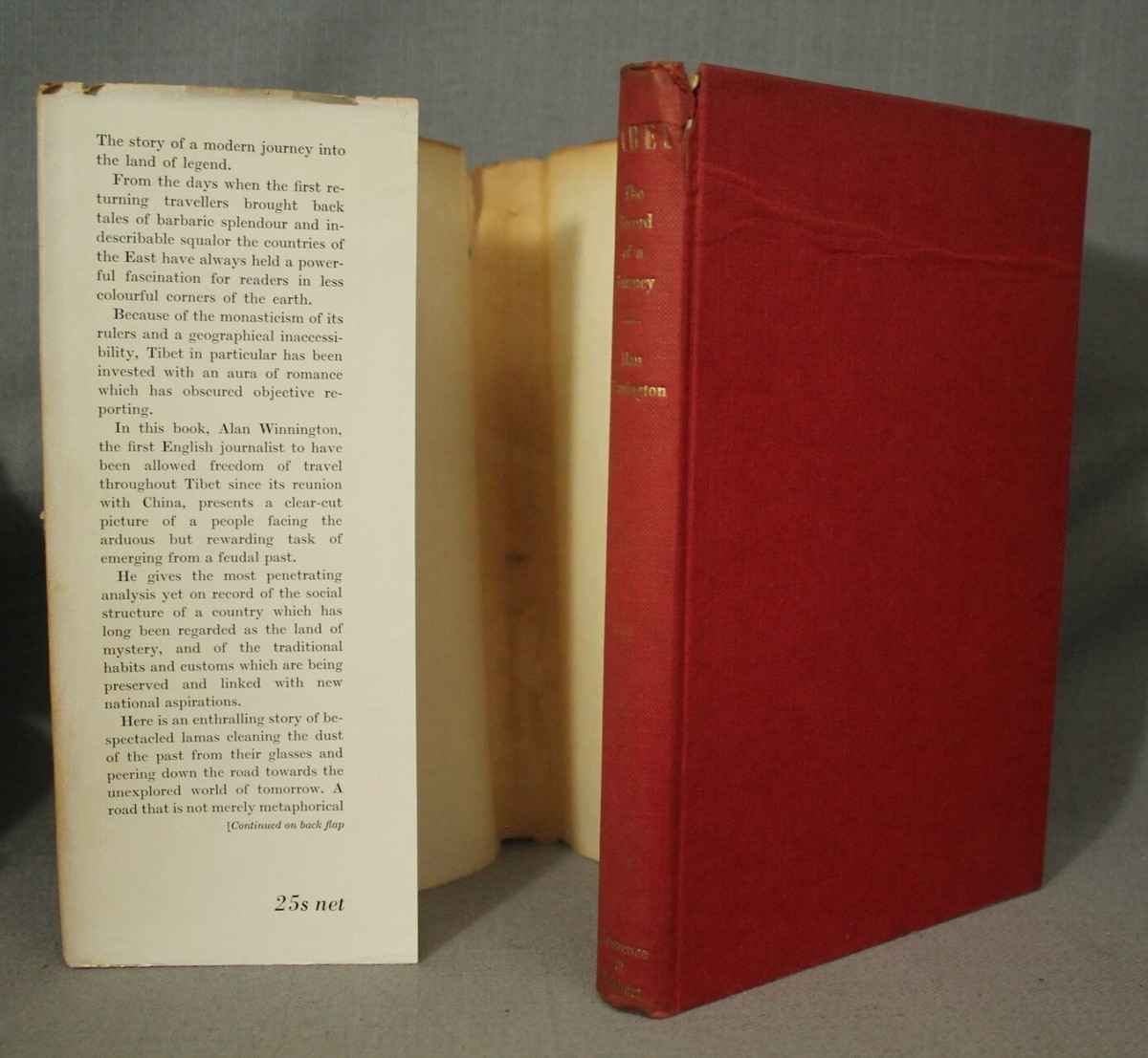 Vintage travel Book TIBET Record of a Journey into the land of