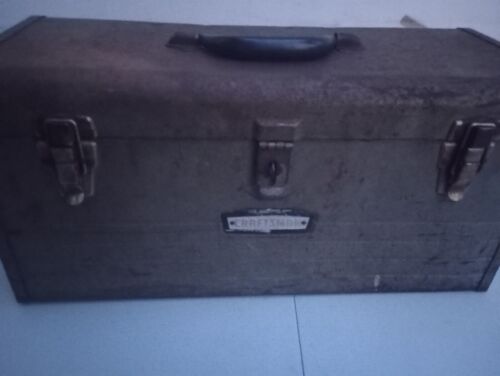 Vintage Craftsman 6512 Crown Logo Toolbox Gray With Tray 20"x9.5"x 8" - Picture 2 of 11