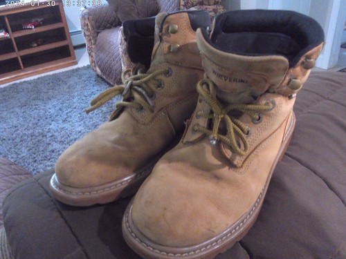 Men's Wolverine work boots 8M - Picture 2 of 2