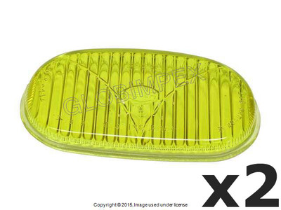 Porsche 356 a,b,c (56-68) Yellow H3 Fog Light Lens L & R HELLA OEM + Warranty