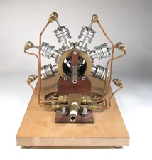 Scratch Built Unfinished 8 Cylinder Large Scale RC Rotary Nitro Airplane Engine