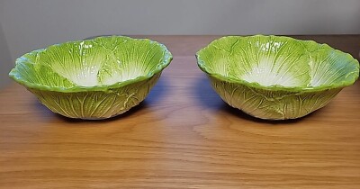 Easter Spring Cabbage Bowls  By Corner Ruby Cabbage Bowls 7.5'' Diameter Set/2