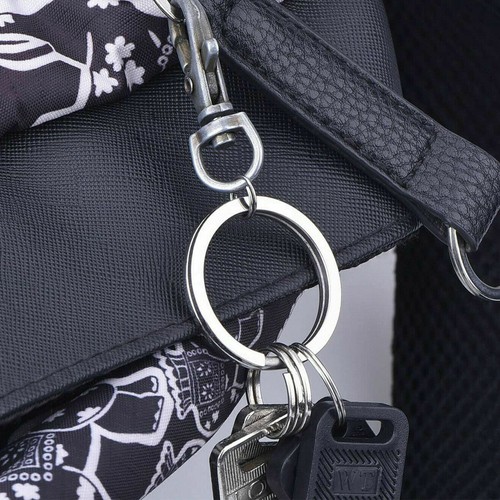 20-25-30mm Rings Split Hoop DIY Flat Metal Chains 50PCS Stainless Steel Key - Picture 5 of 13