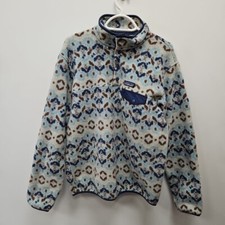 Patagonia Synchilla Snap-t Fleece Pullover Aztec Tundra Cluster Sky Blue Medium 