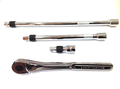#ad CRAFTSMAN 1 2 Inch Drive Ratchet and PITTSBURGH Long Extentions $74.99