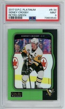 2017-18 O-Pee-Chee Platinum Sidney Crosby Retro Green Rainbow /49 #R-34 PSA 9