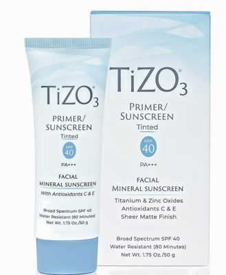 TIZO3  Facial Mineral Sunscreen & Primer  Tinted SPF 40 1.75 oz   BONUS