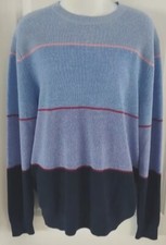 NWT 150 Daniel Cremieux Men's Marino Wool Blend Crew Neck Sweater Blue Size M