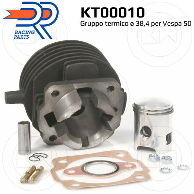 KIT CILINDRO PISTONE DR DIAMETRO ORIGINALE 38,4mm PIAGGIO APE 50