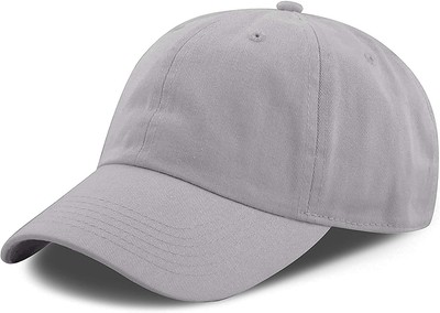 Stylish Look Cotton Baseball Cap Grey 