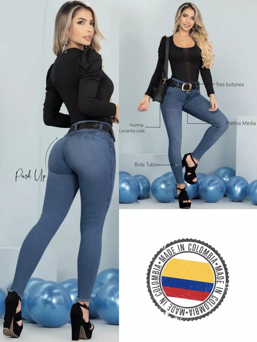 Pantalones de Mujer Hechos en Colombia Levanta Cola Butt Lifter Push Up  Jeans