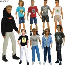 Multi-color 1/6 Doll Clothes For 12" Boy Doll Outfits T-shirt Vest Hoodie Pants