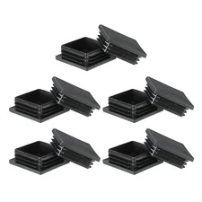 Square Plastic Hole Plugs 2.2inch, 10 Pack Tubing Insert End Cap, Black