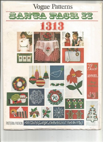 1313 Vogue Transferencia Patrón Santa Pack II Vacaciones Bordado SIN CORTAR Navidad - Imagen 2 de 7