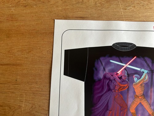 T-shirt maglietta Star Wars Duel Skywalker Darth prototipo 8,5x11 scheda tecnica vintage Hanes - Foto 7 di 24