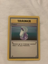 1999 Original Potion Trainer Pokemon Game Card 94/102 Nm