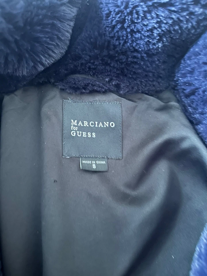 Abrigo Chaqueta Marciano for Guess Imitación Piel Azul Oscuro/Púrpura Oscuro Talla Pequeña Foto 3 de 4